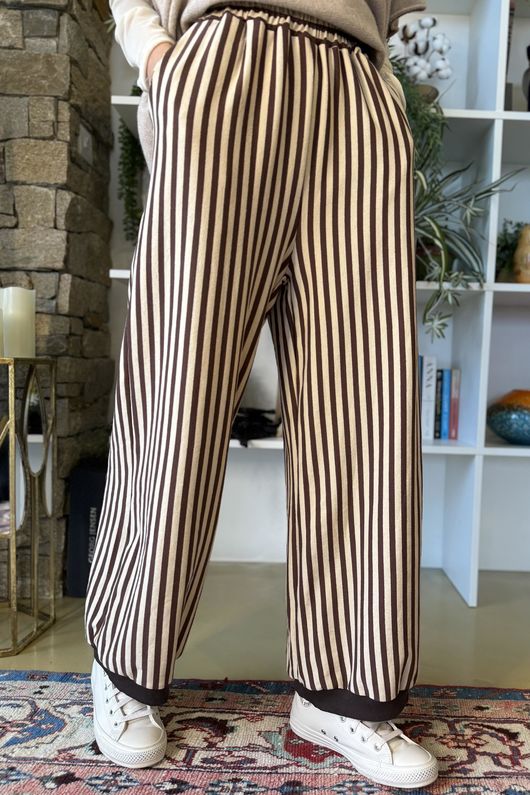 Sunday Morning Demi Bloom Pant Chocolate / Stone